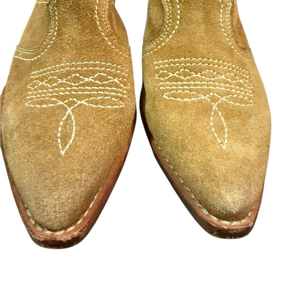 Patricia Nash Suede Nib Batista Women's Tan Cowboy Mules Size 7 - Picture 9 of 9